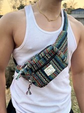 Cotton Bum Bag Hippie Unisex Fanny pack Festival Travel Adjustable Strap Bag