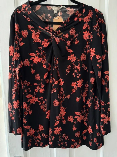 Tunic black with orange - tunic,