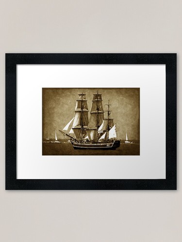 Hms bounty framed art - hms, print