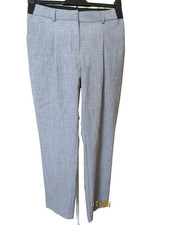 Primark women's grey marl pleat front tapered trousers size 8 NWOT