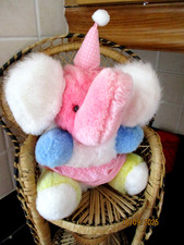 Vintage Mothercare BHS C&A Elephant Clown Plush Yellow Pink Blue White Korea   6