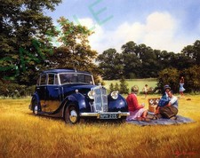 Triumph Renown saloon (1948) in country setting free p&p UK