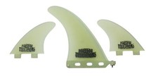 Pacific Vibrations 2+1 Longboard surfboard Fins 7” Center 4.2” Sides Fcs clear