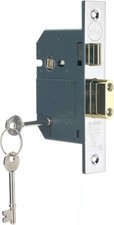 Yale British Standard 5 Lever Mortice Sashlock, Chrome