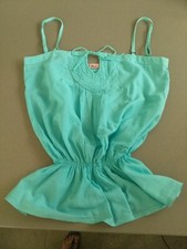 Ladies Turquoise Blue Condition Removable Strappy Top by Hooch - Size 12