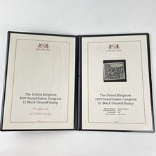 Harrington & Byrne UK George V 1929 Postal Union Congress £1 Black Unused Stamp