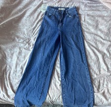 Denim Stretchy Wide Leg Jeans