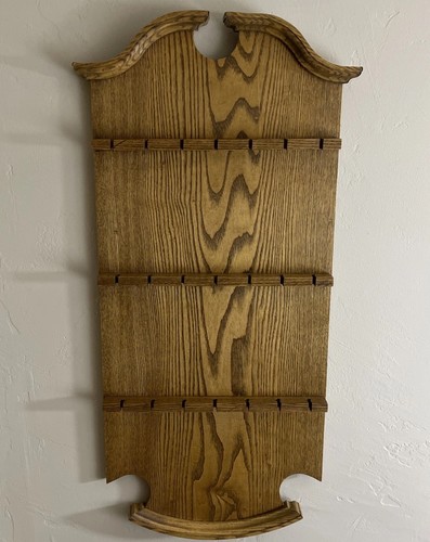 Vtg solid oak spoon - 21-spoon, wall