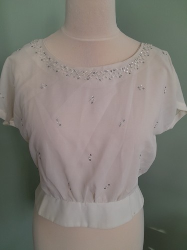 1940s cream blouse still - blouse, (still