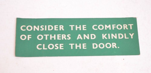 Railway carriage sign - carriage,