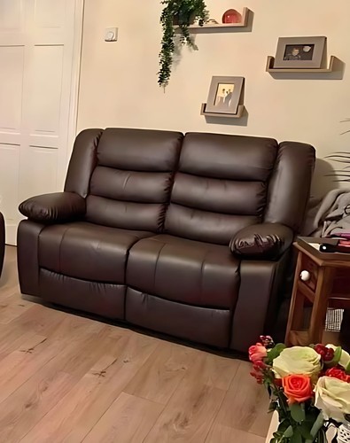 Leather recliner sofa set - leather,
