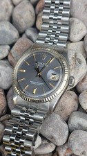 Vintage Rolex Datejust 1603 Gray Dial Men's Automatic Watch 1977