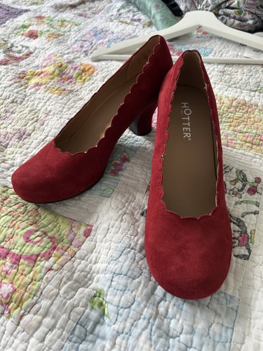 Hotter red suede - , shoes