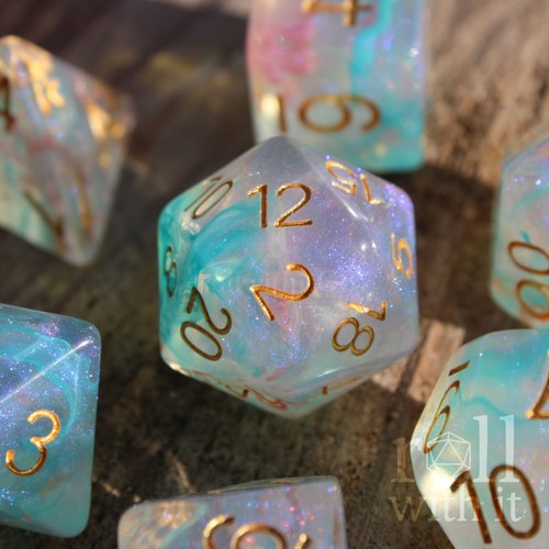 Pink blue aegean seas dnd - seas, dice