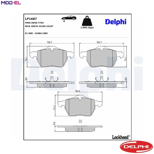 Brake pad set disc - brake,