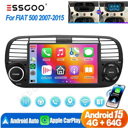 For fiat 500 2007 - 7", 2007-2015