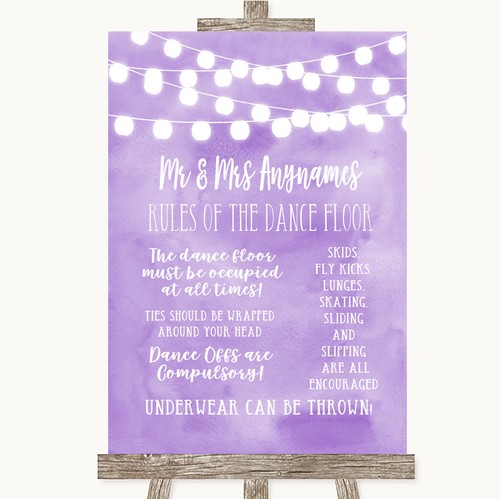 Lilac watercolour lights rules - lilac,