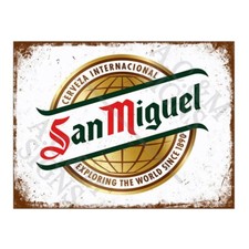 Metal Tin Sign Plaque San Miguel Home Bar Man Cave Garage Shed Pub Beer 12660