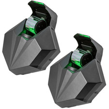 Pair - CFX Spin Glide 80w DMX Wizard LED Barrel Light with Gobos - SEE VID