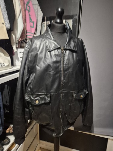 Vintage mens leather bomber - vintage,