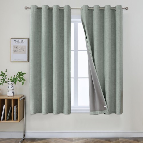 Sage green blackout - green, curtains