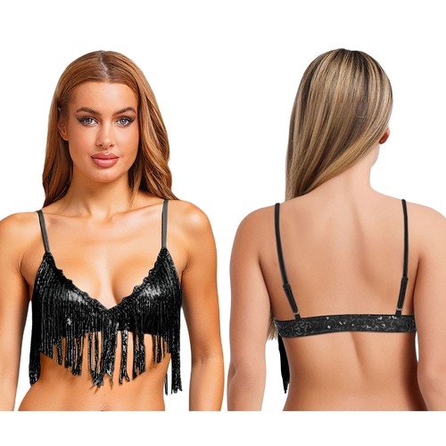 Womens shiny sequin tassel - uk,