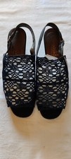 Zodiaco Ladies Italian Netted Upper Wedge Sandals Size 5