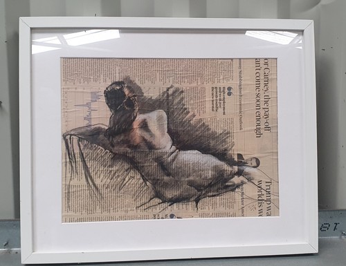 Original charcoal drawing a - original, of