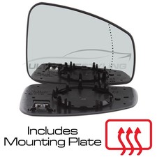 Renault Megane Mk3 2008-2017 Heated Wide Angle Wing Mirror Glass Drivers Side