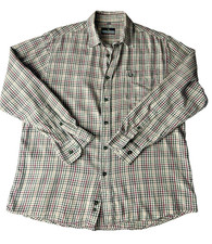 Lincoln Men’s Long Sleeve Check Flannel Shirt Size M (B6)