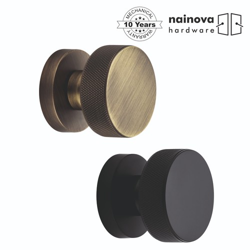 Knurled door mortice knob - door, on