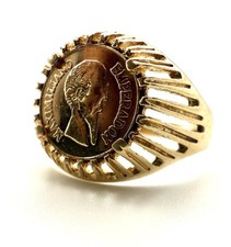 9ct Gold EMPERADOR MAXIMILIANO Ring Vintage Gold Ornate IMPERIO MEXICANO Ring