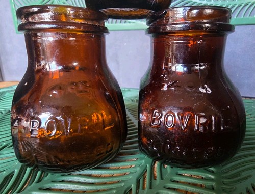 Amber glass bovril beef - bovril,