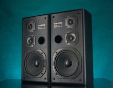 Kenwood LS-76  3-Way Hi Fi Speakers System Made in Spain  Black 80W 8Ohm