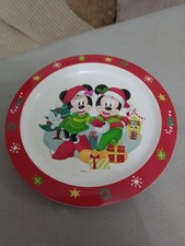 Minnie and Mickey Children's plastic Christmas Plate and dish set. Used once