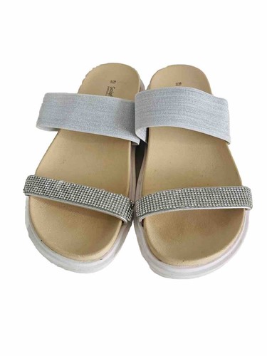 Ladies silver sparkle sandals - ladies,