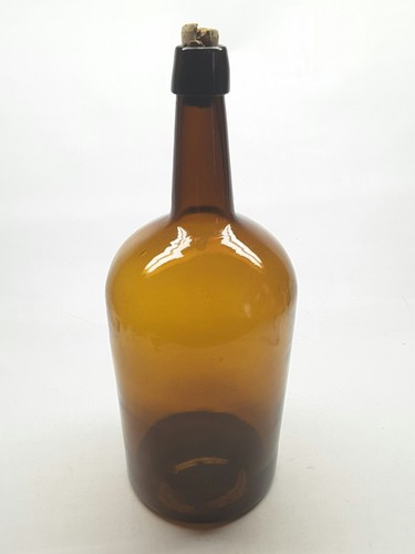 Large antique hand blown amber - hand,