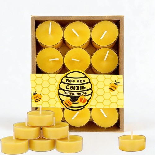 Pure beeswax tea lights - tea,