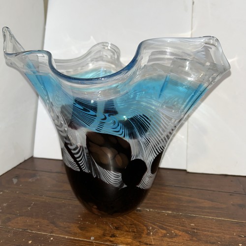 Art glass handkerchief vase - art,