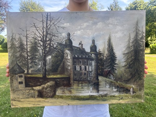 Vintage french oil - vintage, of