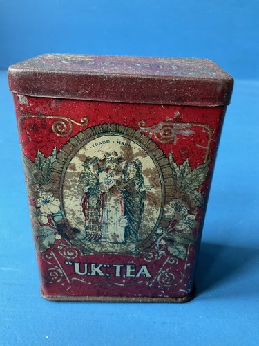 Vintage tea caddy tin - caddy,
