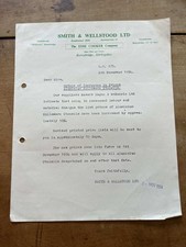 1954 Letter Smith & Wellstood