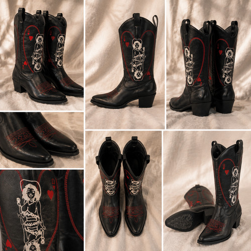 Black queen hearts - of, style