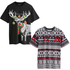 Mens N@@t Christmas Reindeer T-Shirt Sizes XS - 5XL