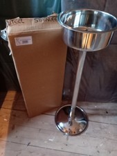Bar Wine and Champagne Chilling Bucket Stand Brushed Stainless Steel