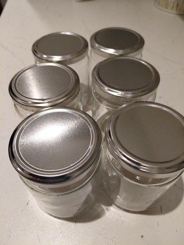 Clean honey jars with - 6, plain
