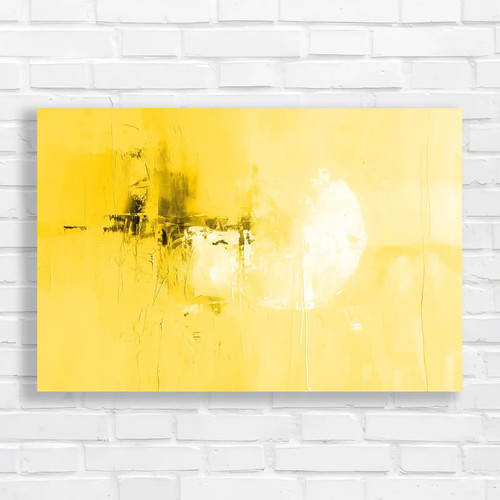 Vibrant abstract yellow canvas - abstract,