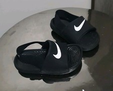 Kids Infant Nike Sliders Slides Black Size 5