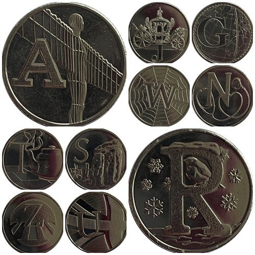 10p coins ten - -, pence