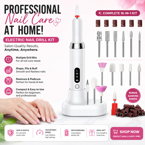 Electric nail drill kit - kit, in